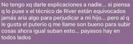 Polémica por mensajes del padre de Ian Subiabre durante la goleada de River ante Instituto: &#8220;Sos un payaso&#8230;&#8221;