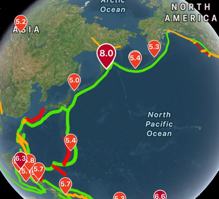 Alerta de tsunami en el océano Pacífico tras un terremoto de 8.7 en la costa este de Rusia