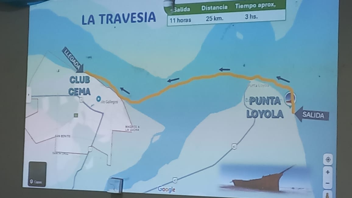  El recorrido de la travesía.