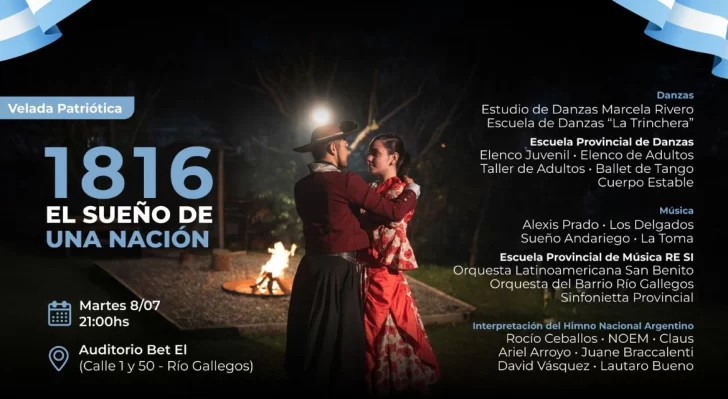 Velada Patriótica: se realizará una amplia propuesta con artistas locales