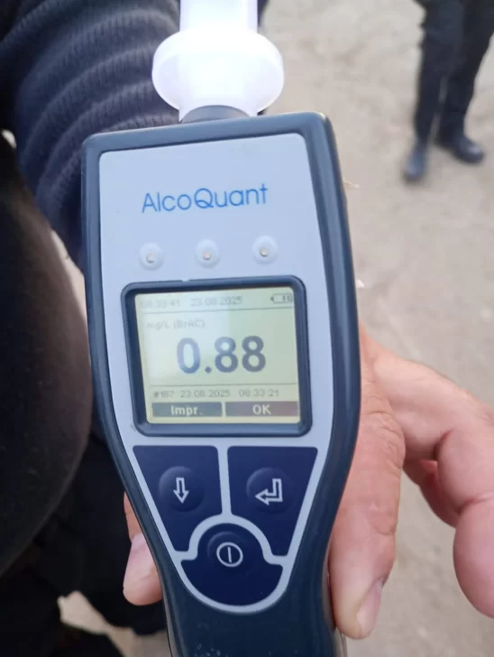  El test de alcoholemia practicado a Carrizo.