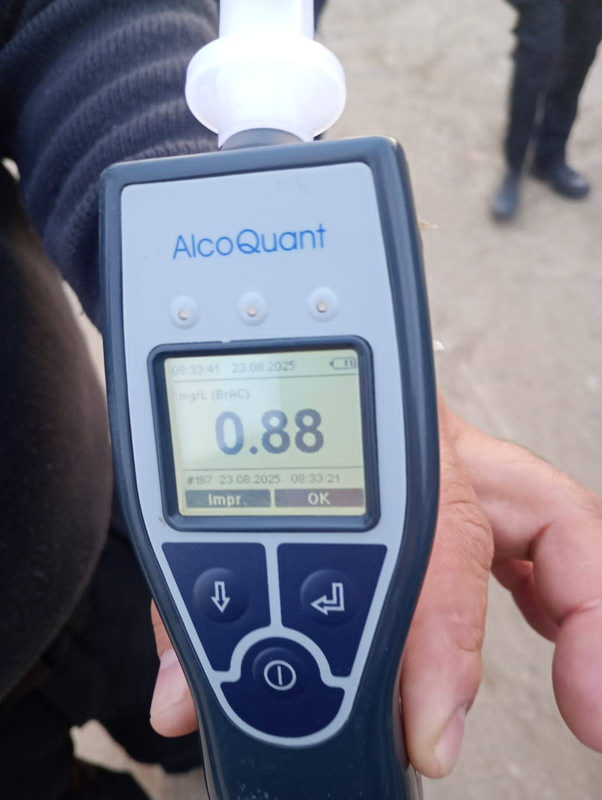  El test de alcoholemia practicado a Carrizo.