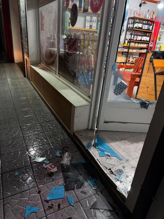 Rompieron una puerta de vidrio y robaron en un local comercial de Río Gallegos