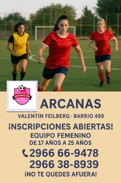 La junta vecinal del barrio 499 busca jugadoras para el equipo Arcanas