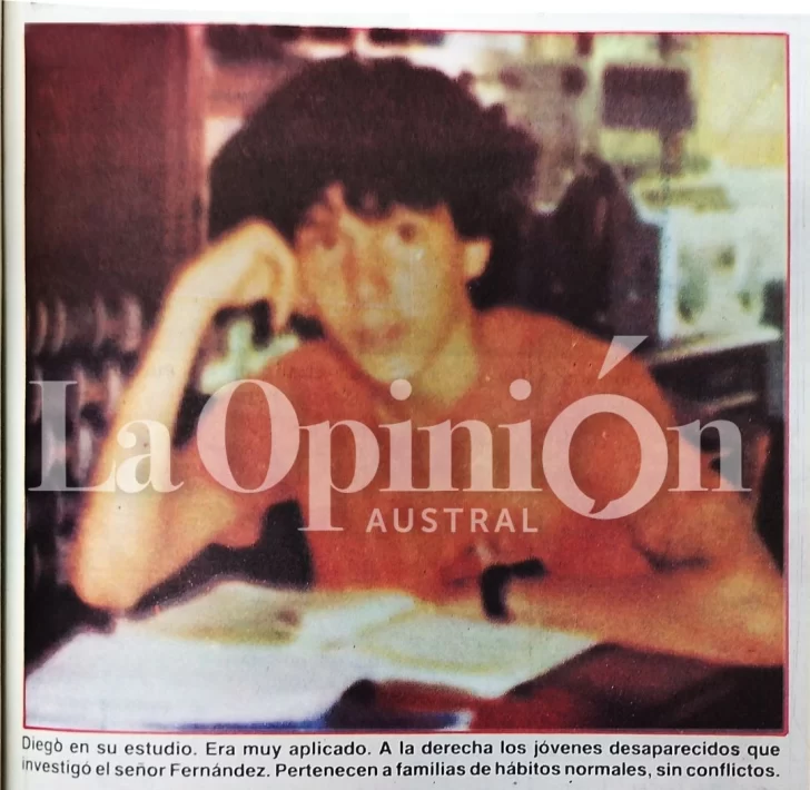  Nota por la desaparición de Diego Fernández en la revista 