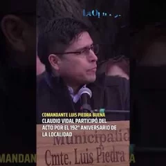 El discurso de Claudio Vidal en el 192° aniversario de Comandante Luis Piedra Buena