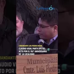 Claudio Vidal estuvo presente en el 192° de Comandante Luis Piedra Buena