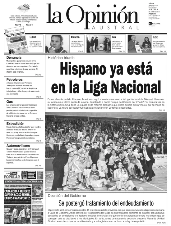  La tapa que contó la histórica hazaña de Hispano.