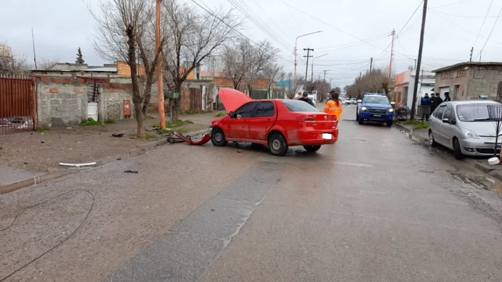  El Fiat en el lugar que quedó tras el impacto. (FOTO: HD PICO TRUNCADO)