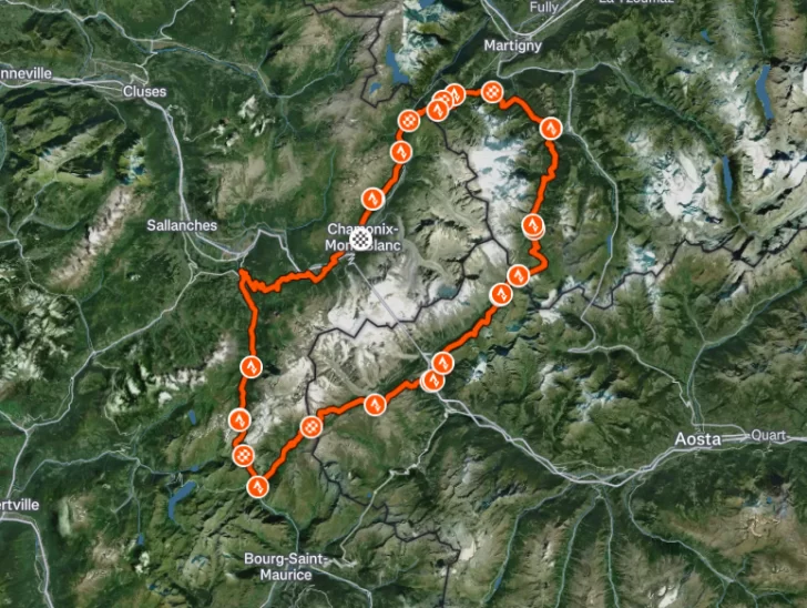  La ruta que deberán completar los corredores en Francia.