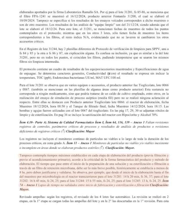  La ANMAT analizó el Bach Record de la producción del fentanilo contaminado. Sus graves conclusiones.