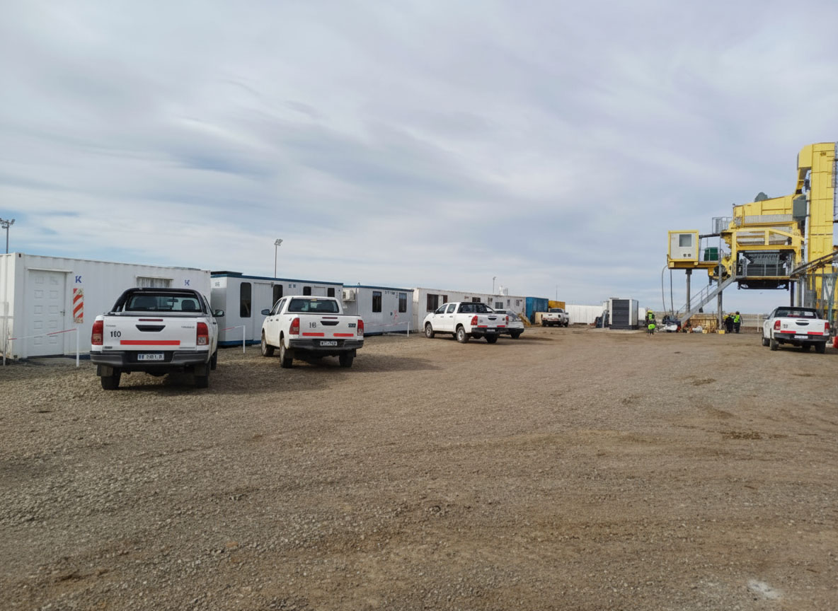  El obrador listo en el Aeropuerto de Río Gallegos.