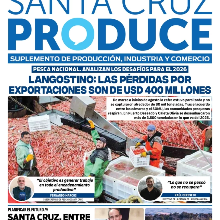 Tapa Suplemento Santa Cruz Produce: Langostino: las pérdidas por exportaciones son de USD 400 millones Tapa Suplemento Santa Cruz Produce: Langostino: las pérdidas por exportaciones son de USD 400 millones