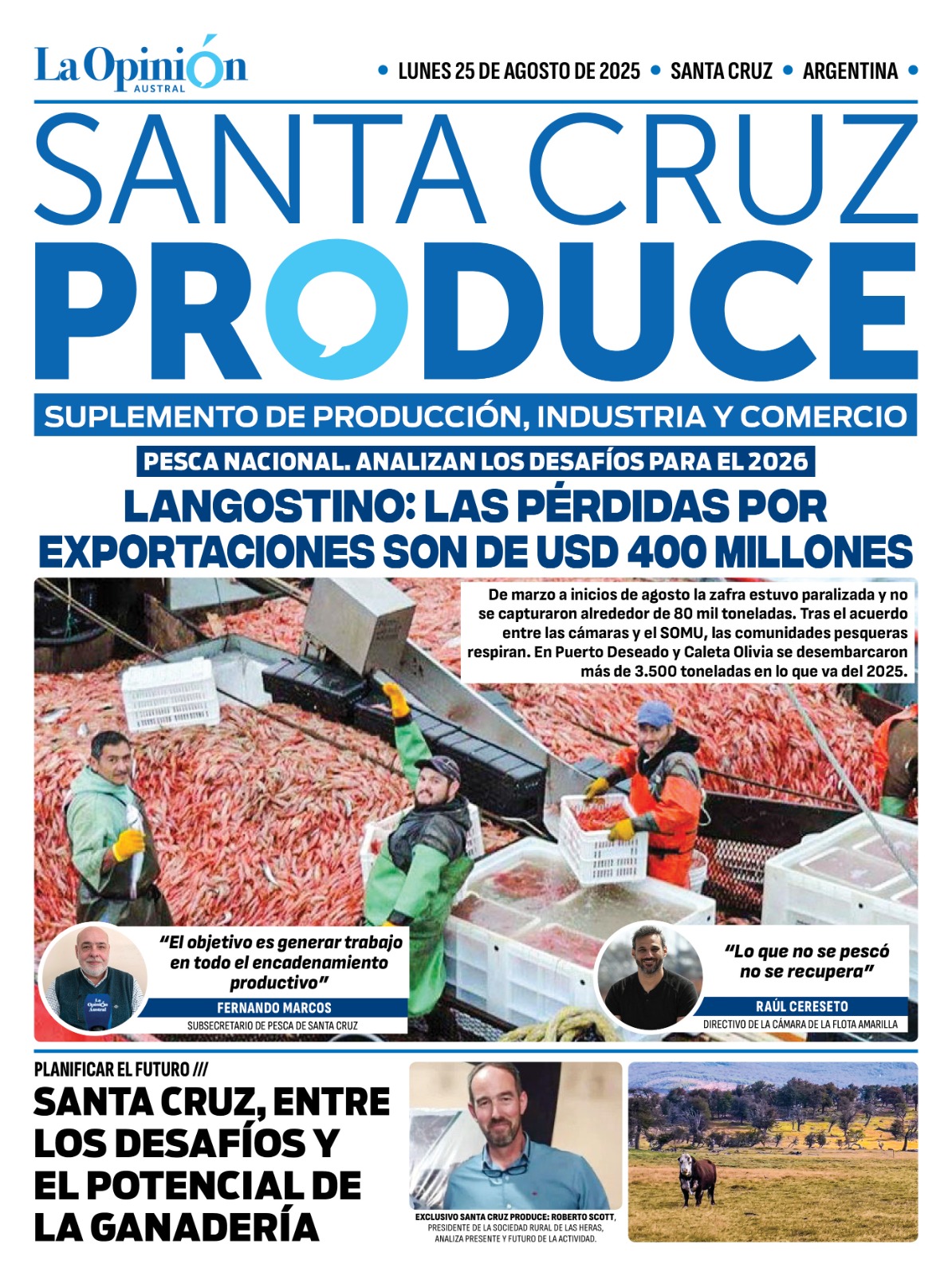 Langostino: se reactivó la zafra, pero las exportaciones cayeron USD 400 millones