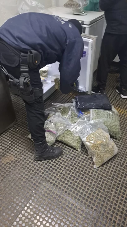  Las bolsas ziploc con la marihuana congelada. (FOTO: POLICÍA SANTA CRUZ)