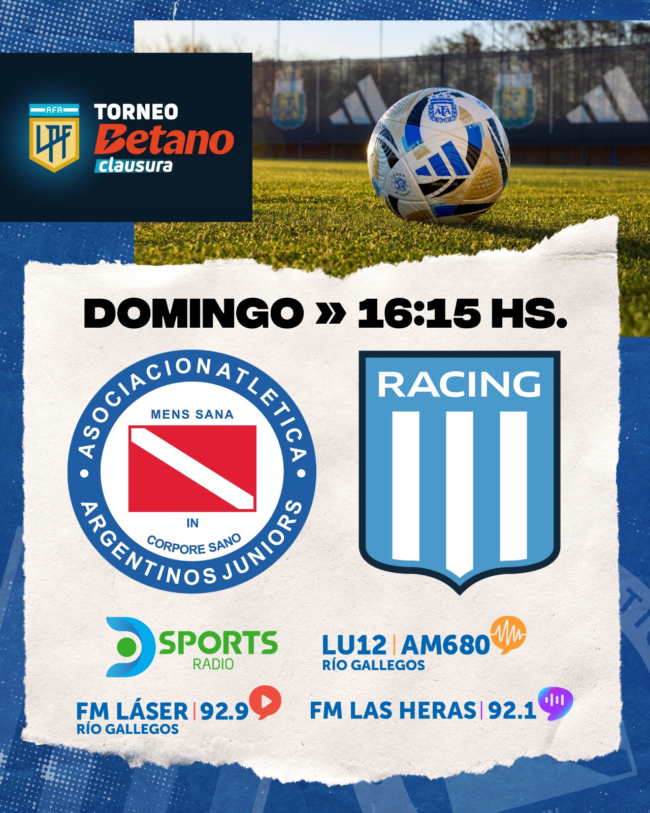 Pelota Libre o Fútbol Libre: cómo ver en vivo Argentinos Juniors vs. Racing, por el Torneo Clausura