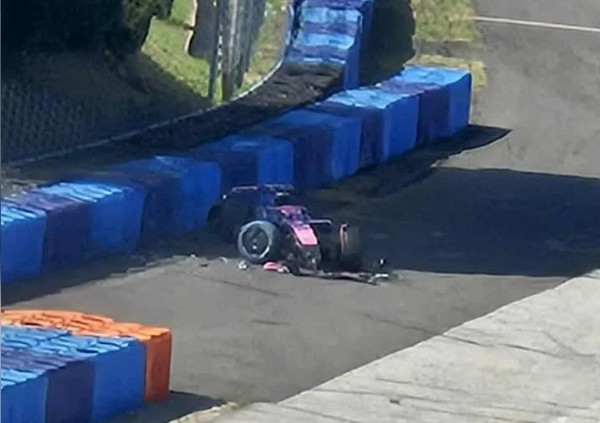 Fórmula 1: Colapinto tuvo un accidente en las pruebas de neumáticos en Hungría