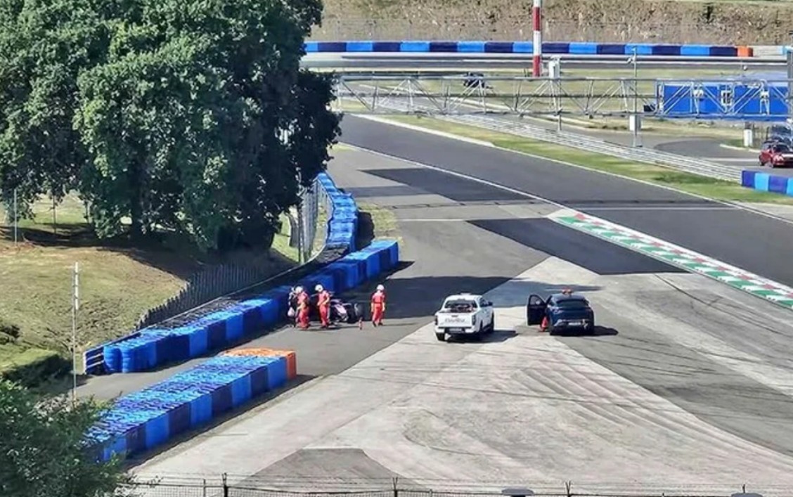 Fórmula 1: Colapinto tuvo un accidente en las pruebas de neumáticos en Hungría