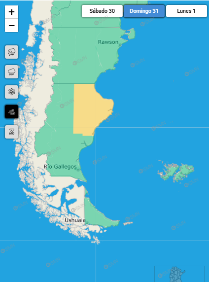Alerta por fuertes vientos para este domingo en Santa Cruz: qué zonas afectará