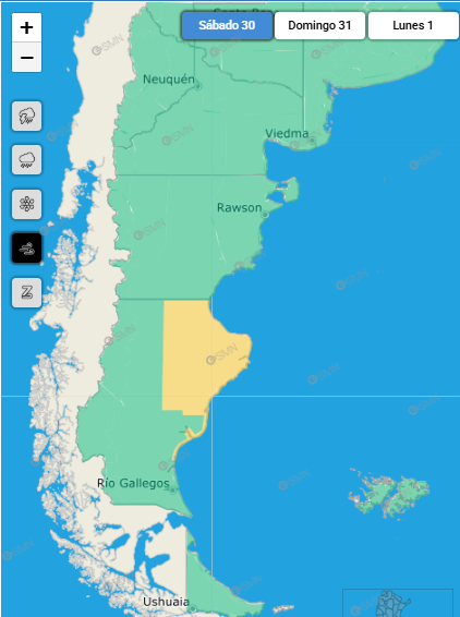 Alerta por fuertes vientos para este domingo en Santa Cruz: qué zonas afectará