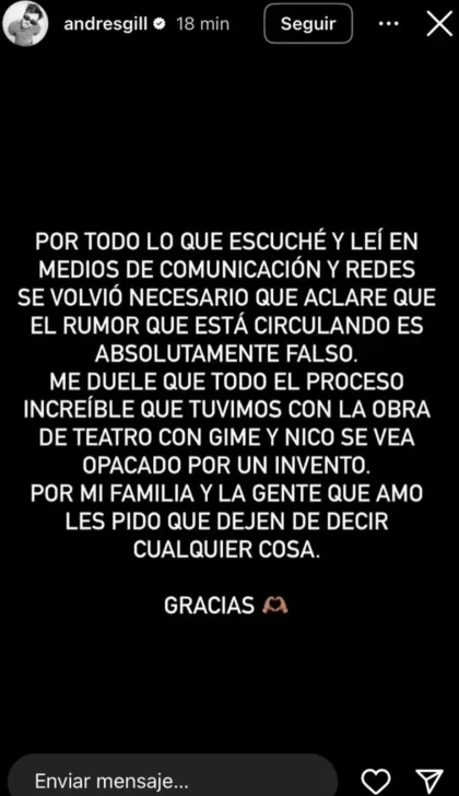 Gime Accardi viajó a Bahía Blanca con Andrés Gil tras divorciarse de Nico Vázquez: &#8220;Están&#8230;&#8221;