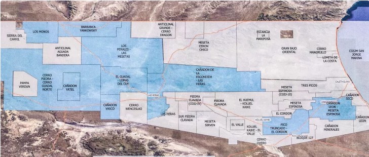  Estos son los yacimientos que operaba la petrolera nacional en la cuenca del Golfo San Jorge, que pasaron a manos de Fomicruz.