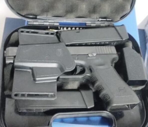  Las armas incautadas en el procedimiento. (FOTO: POLICÍA CHUBUT)