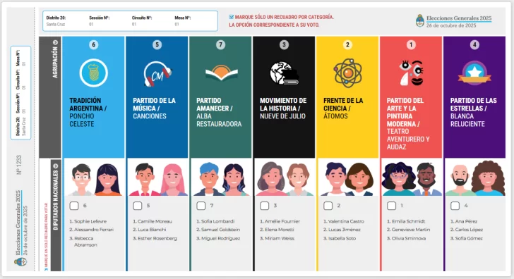 Elecciones 2025: lanzaron un simulador para practicar con la Boleta Única de Papel