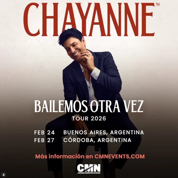 Chayanne vuelve a la Argentina: fechas de los shows, en qué ciudades tocará y cómo comprar entradas para su “Bailemos Otra Vez Tour”