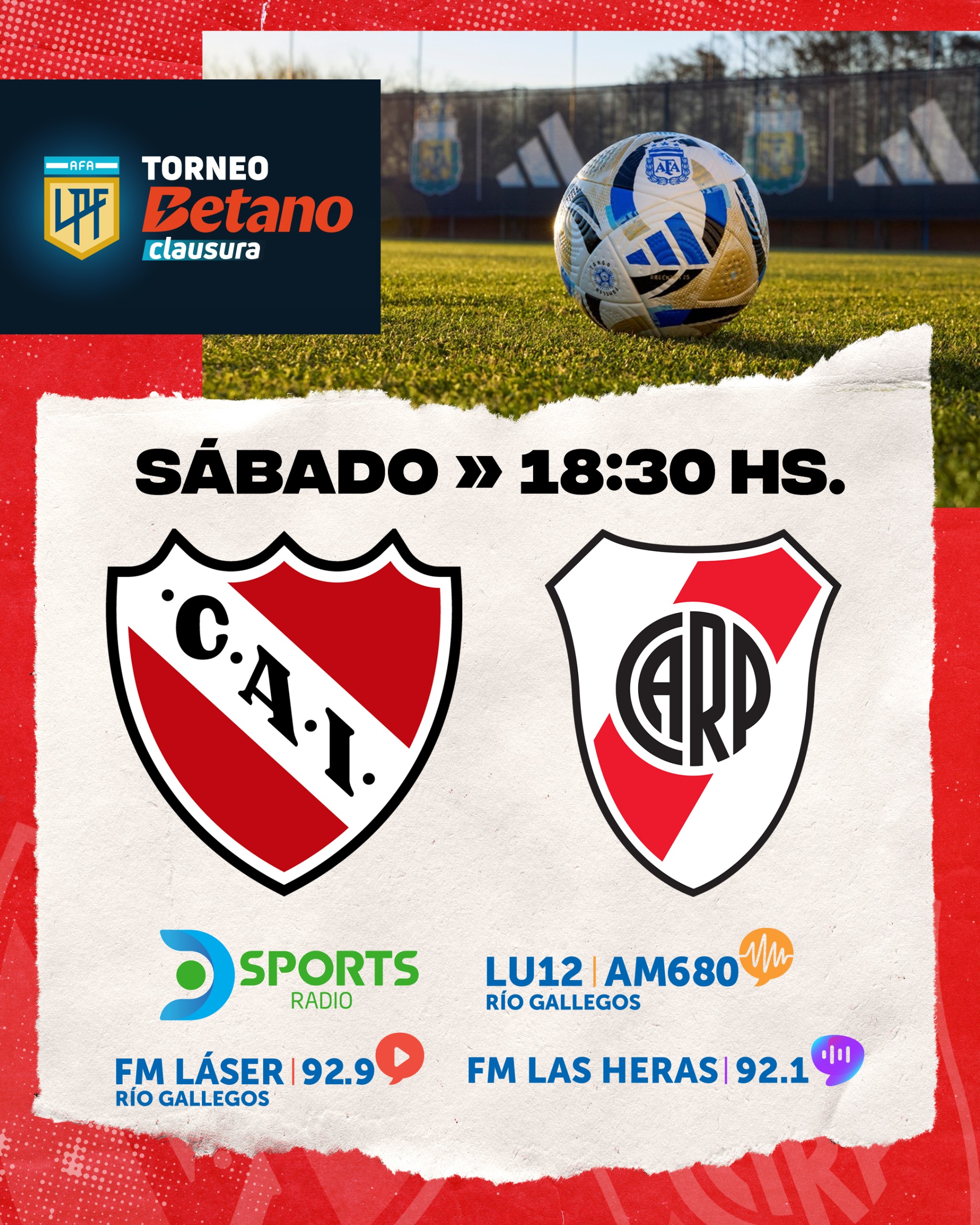 Pelota Libre o Fútbol Libre: cómo ver en vivo Independiente vs. River, por el Torneo Clausura 2025: hora, TV y formaciones