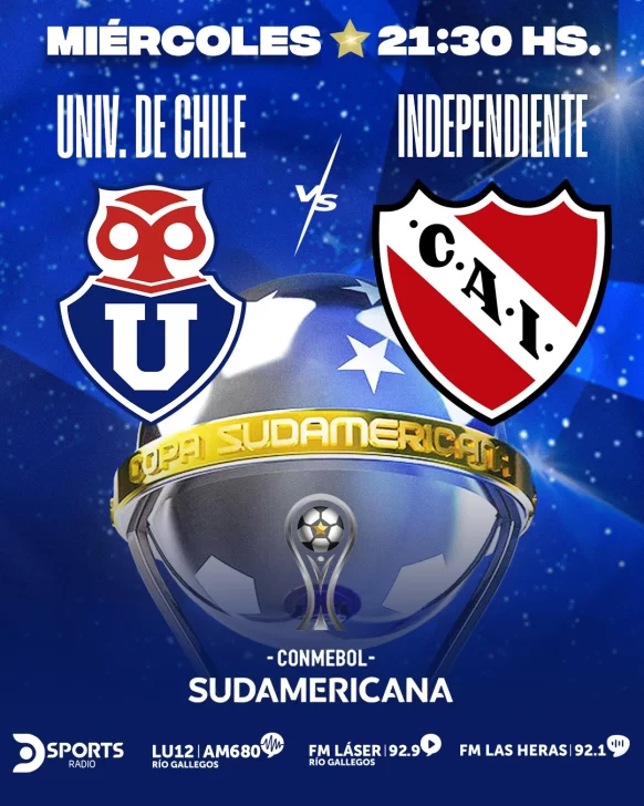 Pelota Libre o Fútbol Libre: cómo ver en vivo Universidad de Chile vs. Independiente, por la Copa Sudamericana