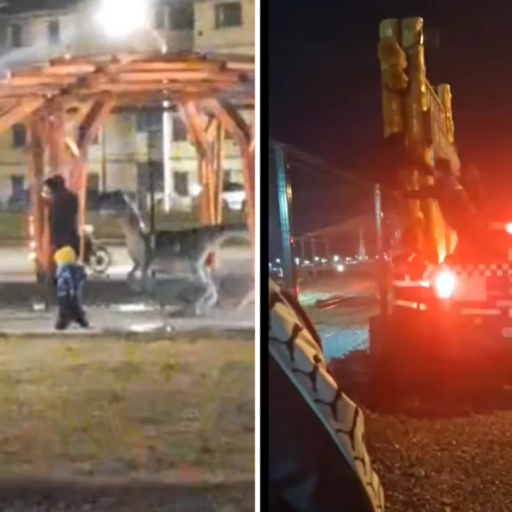 Una familia se quedó encerrada en el Parque de Dinosaurios en Río Gallegos Una familia se quedó encerrada en el Parque de Dinosaurios en Río Gallegos