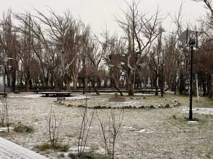 Volvió la nieve a Río Gallegos: cómo seguirá el clima este domingo 