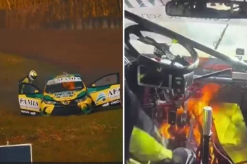Video Un auto se incendió en plena carrera del TN y el piloto se salvó de milagro: “Me entraba fuego por los pies” Video Un auto se incendió en plena carrera del TN y el piloto se salvó de milagro: “Me entraba fuego por los pies”