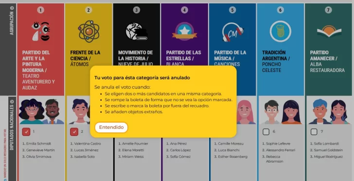 Elecciones en Santa Cruz: ya podés probar el simulador online de la Boleta Única de Papel