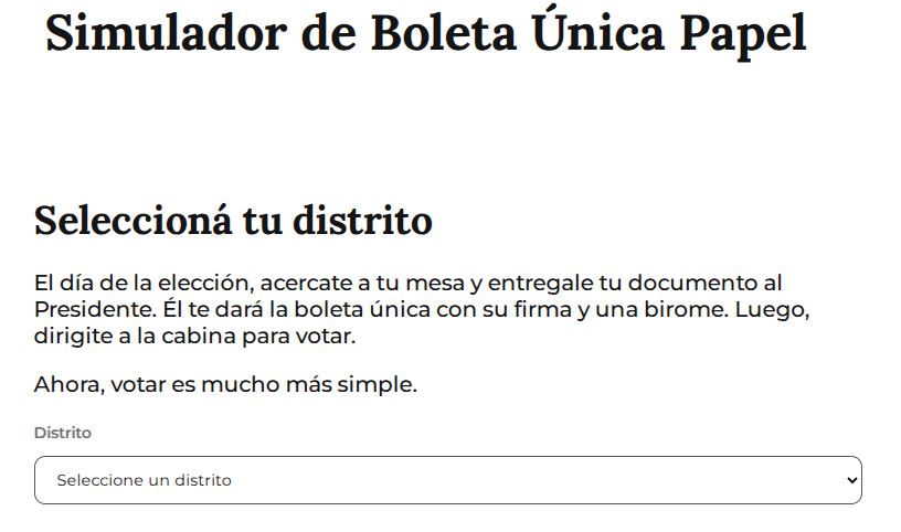 Elecciones en Santa Cruz: ya podés probar el simulador online de la Boleta Única de Papel