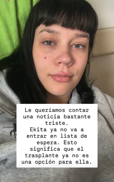  Anastasia Kravchenko informó que su hija ya no podrá ingresar a la lista nacional de espera y que el trasplante de corazón dejó de ser una opción.