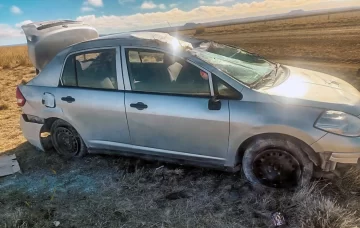 Perdió el control de su vehículo en las rutas de Santa Cruz y volcó cerca de una estancia
