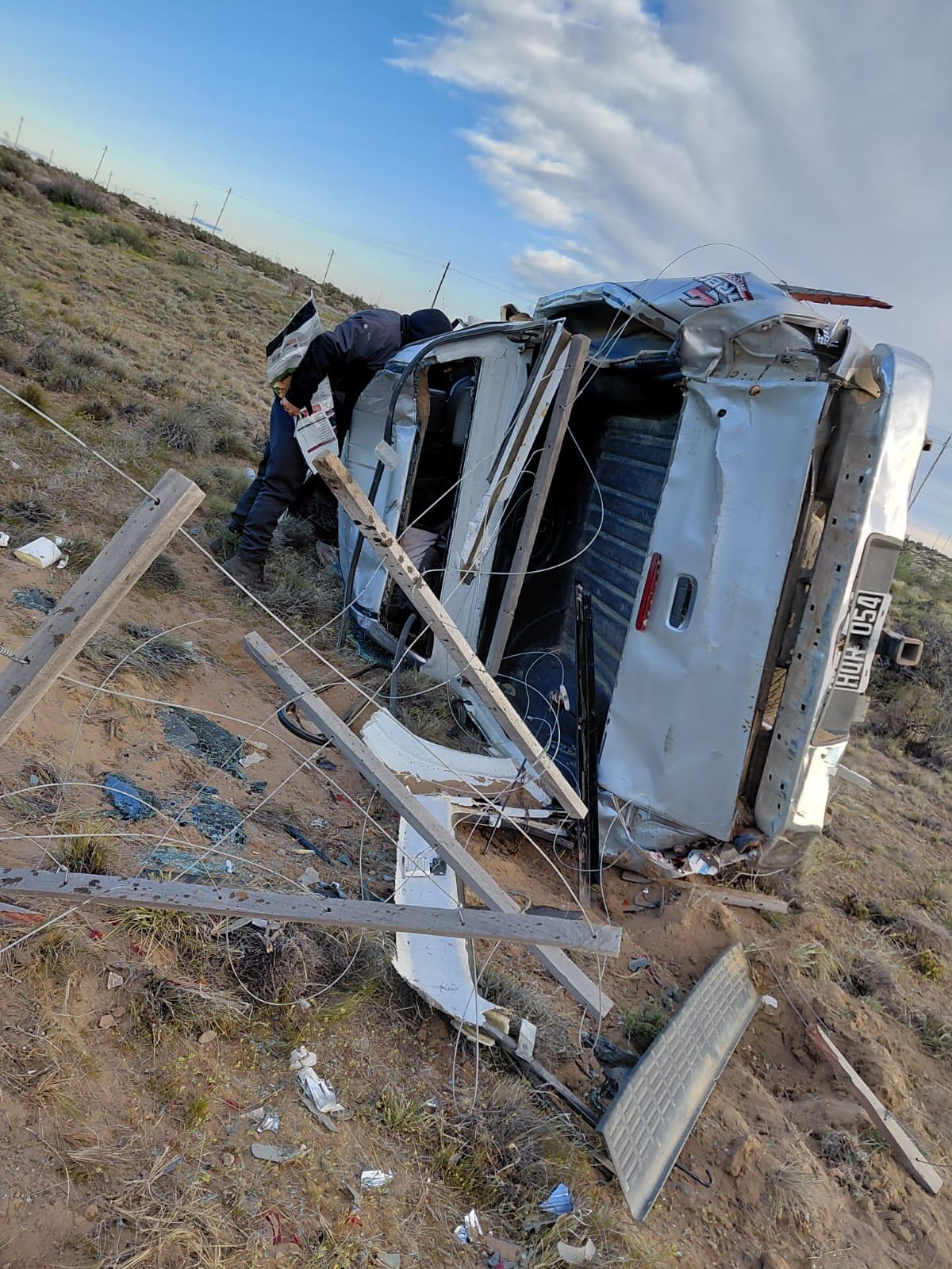  La camioneta quedó irreconocible. FOTO: LA GACETA TRUNCADENSE