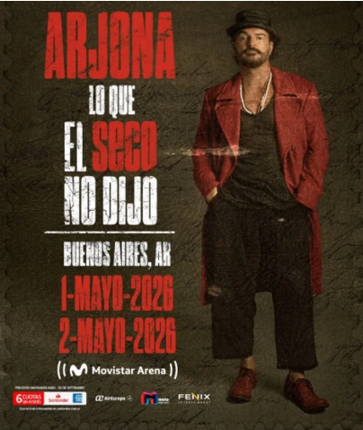 Vuelve Ricardo Arjona a la Argentina: cómo comprar las entradas y los detalles de su gran regreso