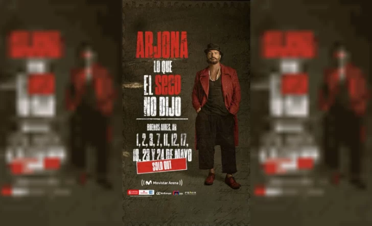 Furor por Ricardo Arjona: agotó 10 Movistar Arena en Buenos Aires
