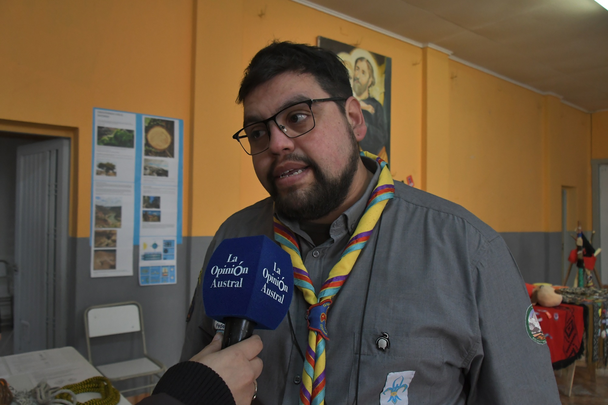  Carlos Martínez Agudo, educador del grupo San Juan Pablo II. Foto: Juan Palacios/La Opinión Austral
