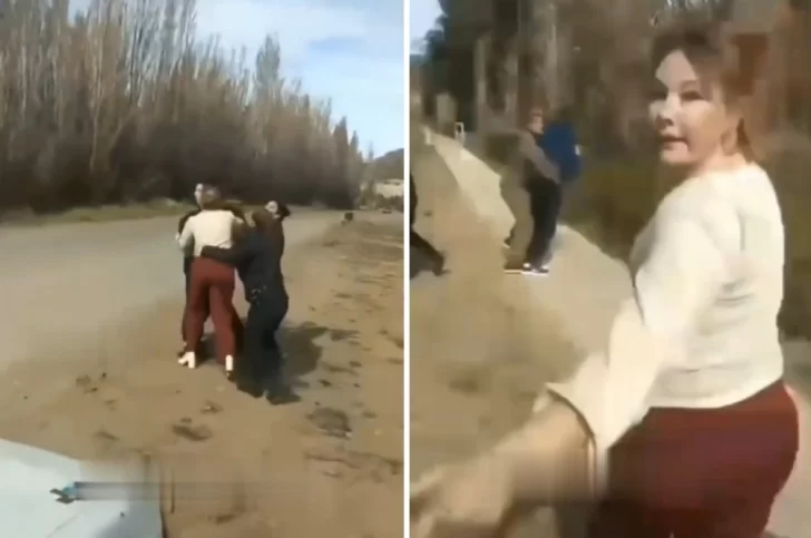  El momento de los insultos y empujones en los que estuvo involucrada la intendenta Zulma Neira.