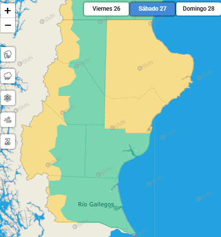  Según el Servicio Meteorológico Nacional el Nivel amarillo - Informate. Posibles fenómenos meteorológicos con capacidad de daño y riesgo de interrupción momentánea de actividades cotidianas.