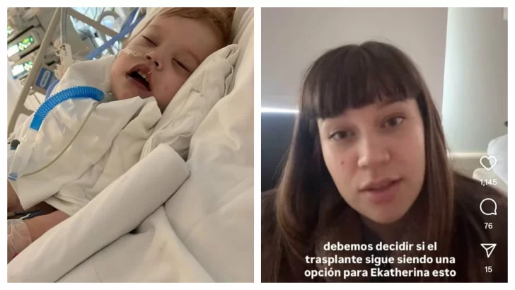 Ekatherina se recupera de la lesión cerebral: “Tenemos mucha fe de que va a poder trasplantarse”