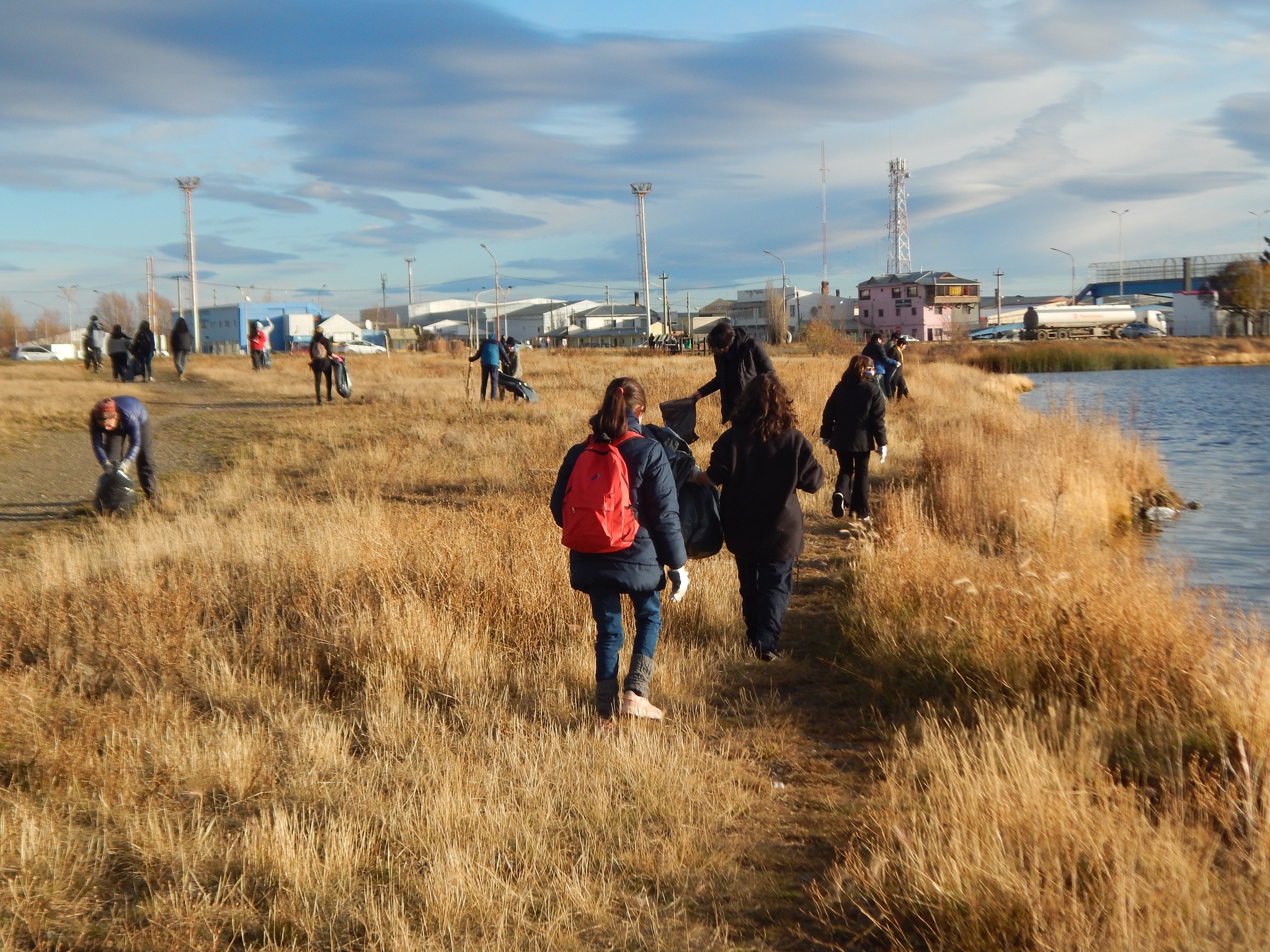  Scouts participando de jornada de Día del Ambiente en junio.