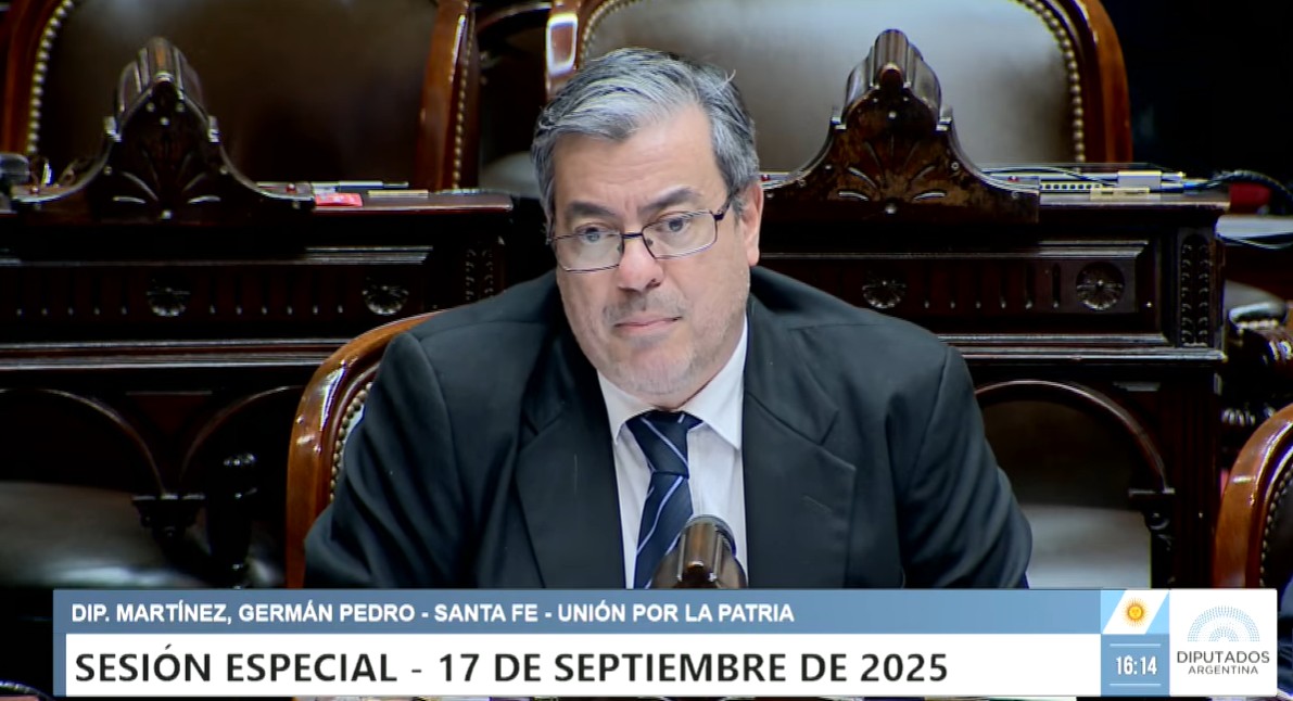  Germán Martínez, presidente del bloque de Fuerza Patria.