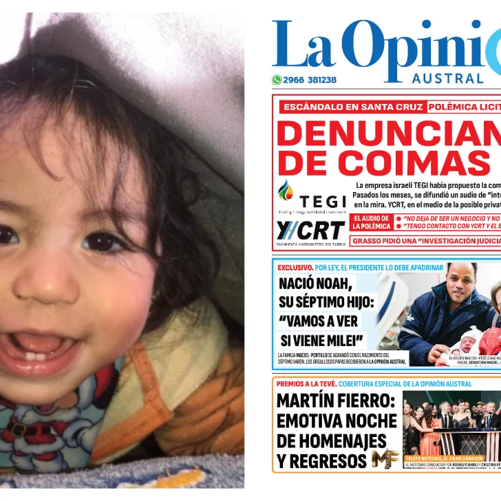 Nación se comunicó con la familia de Noah, el riogalleguense que será ahijado de Javier Milei Nación se comunicó con la familia de Noah, el riogalleguense que será ahijado de Javier Milei