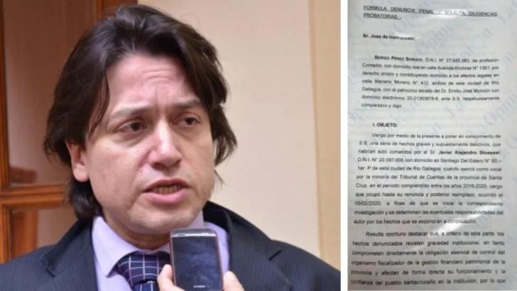 La CSS denunció penalmente al exvocal del Tribunal de Cuentas Javier Stoessel