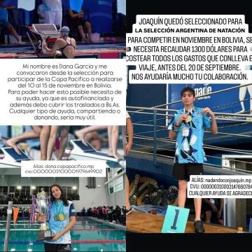 Dos jóvenes de Río Gallegos convocados a la Selección Argentina de Natación Dos jóvenes de Río Gallegos convocados a la Selección Argentina de Natación